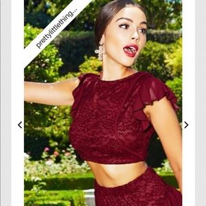 Burgundy 2 piece PLT set